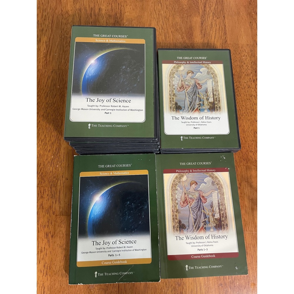The Great Courses The Joy of Science and The Wisdom of History Set CDs Read